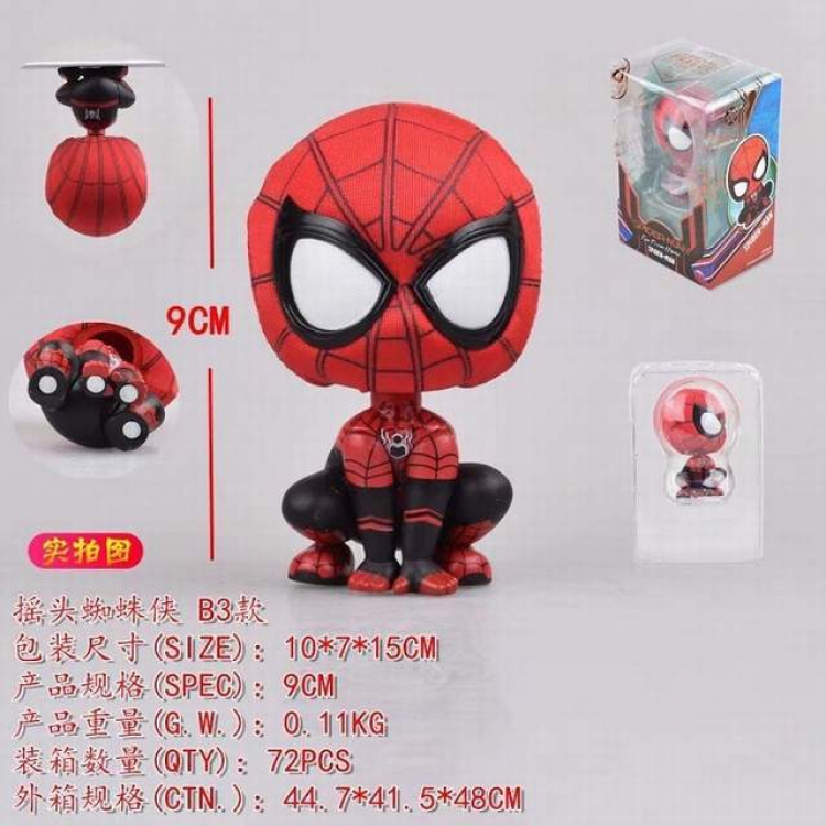  Spiderman-B3 Boxed Figure Decoration Model 9CM 0.11KG a box of 72