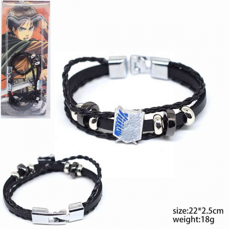 Attack on Titan Hand bracelet jewelry 22X2.5CM 18G price for 5 pcs