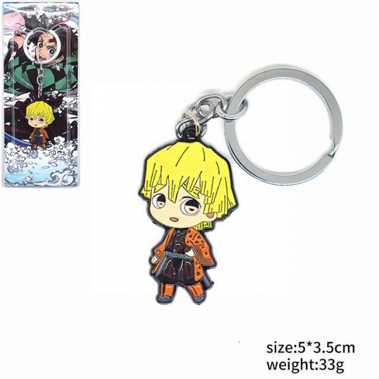 Demon Slayer Kimets Agatsuma Zenitsu  Keychain pendant 5X3.5CM 33G