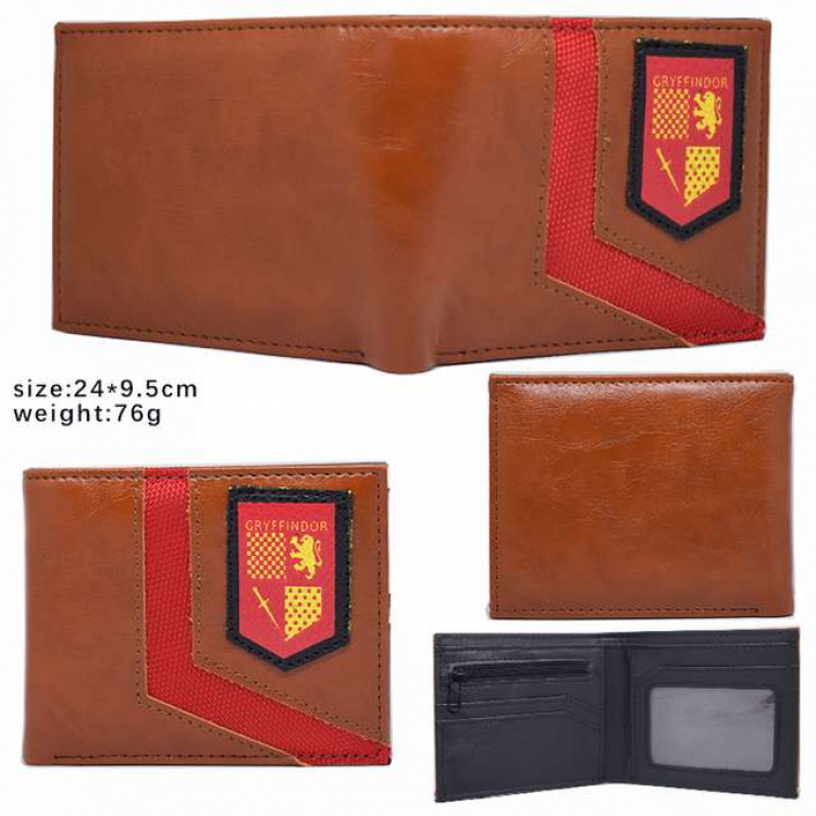 Harry Potter Gryffindor Logo short bi-fold wallet 24X9.5CM 76G