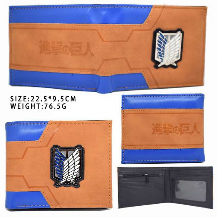 Attack on Titan Short bi-fold wallet 24X9.5CM 76.5G