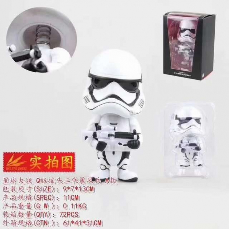 Star Wars Q version The storm troops Boxed Figure Decoration Model 11CM 0.11KG Color box size:9X7X13CM a box of 72