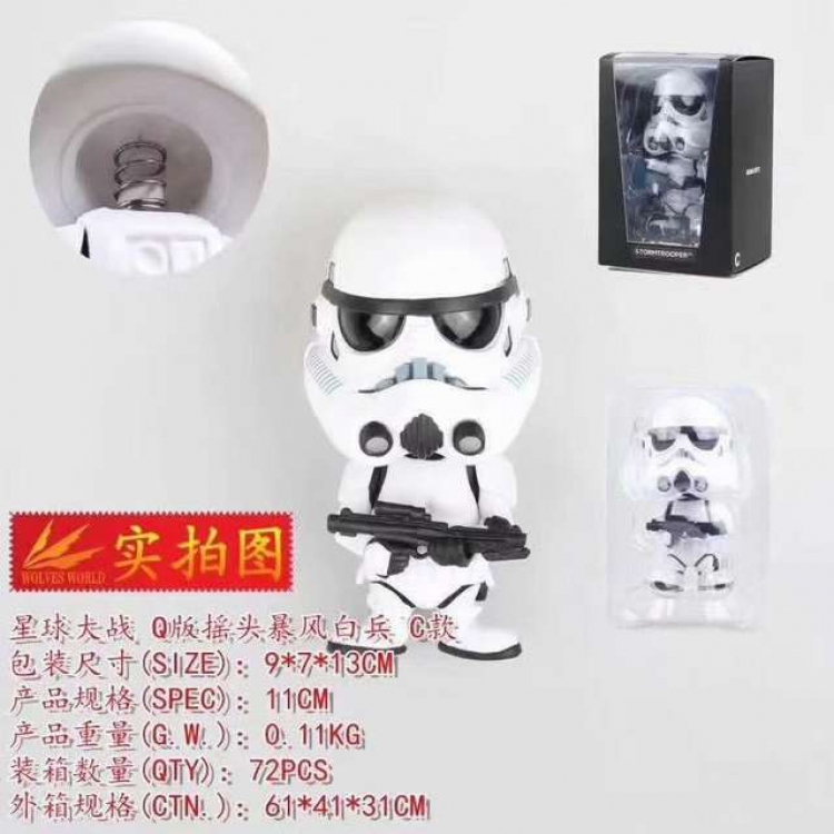 Star Wars Q version The storm troops Boxed Figure Decoration Model 11CM 0.11KG Color box size:9X7X13CM a box of 72