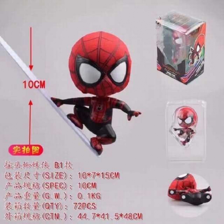 Spiderman  Boxed Figure Decoration Model 10CM 0.1KG Color box size:10X7X15CM a box of 72