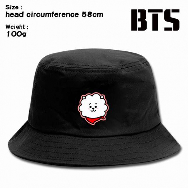 BTS Anime silkscreen canvas fisherman hat