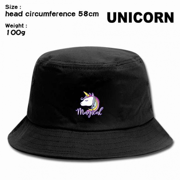 Unicorn Anime silkscreen canvas fisherman hat