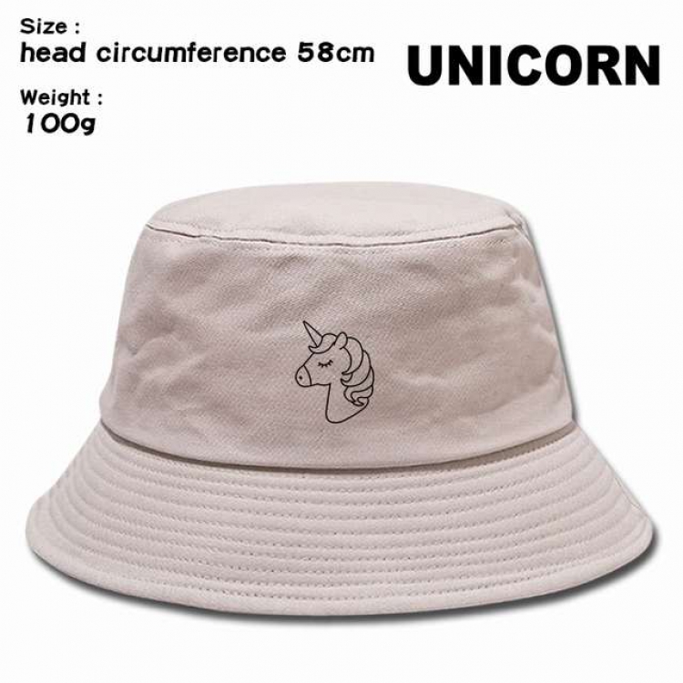 Unicorn Anime silkscreen canvas fisherman hat