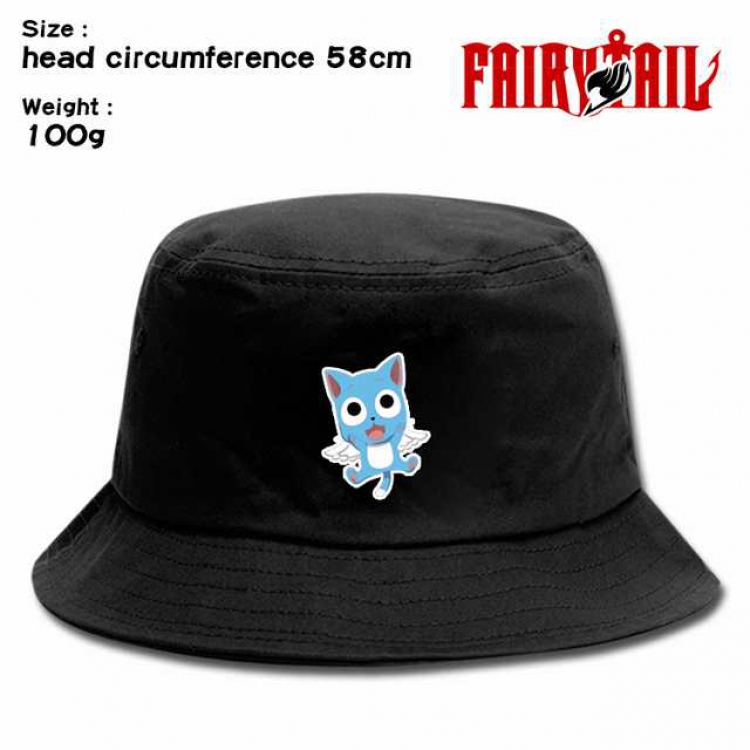 Fairy Tail Happy Anime silkscreen canvas fisherman hat