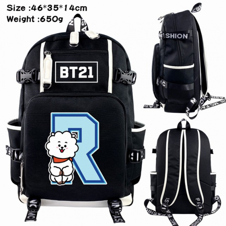BTS Anime Backpack schoolbag 46X35X14CM 650G