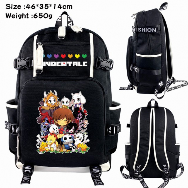 Undertale Anime Backpack schoolbag 46X35X14CM 650G