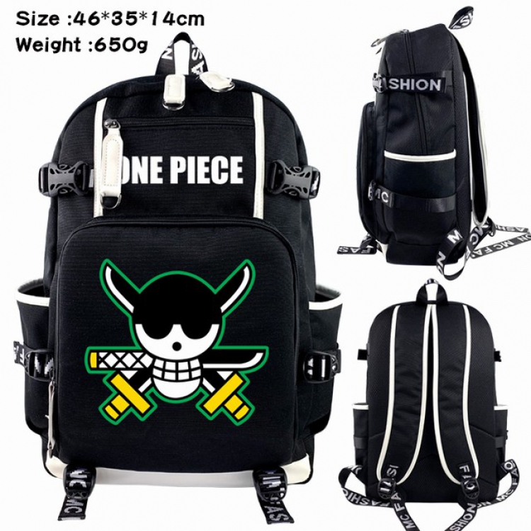 One Piece Roronoa Zoro Anime Backpack schoolbag 46X35X14CM 650G