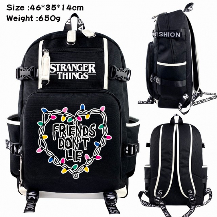 Stranger Things Anime Backpack schoolbag 46X35X14CM 650G