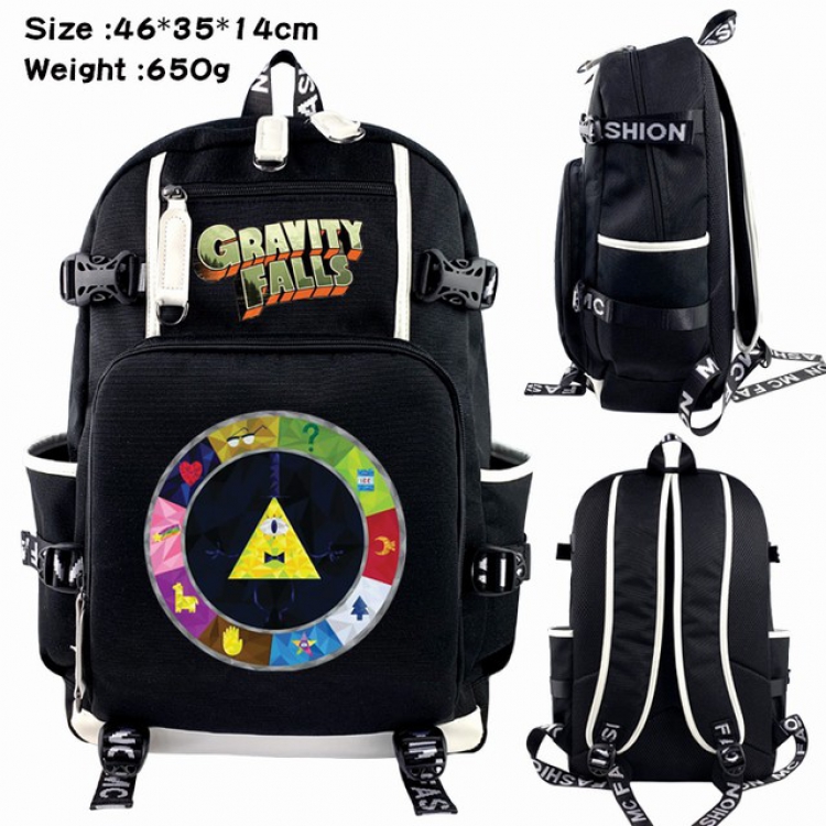 Gravity Falls Anime Backpack schoolbag 46X35X14CM 650G