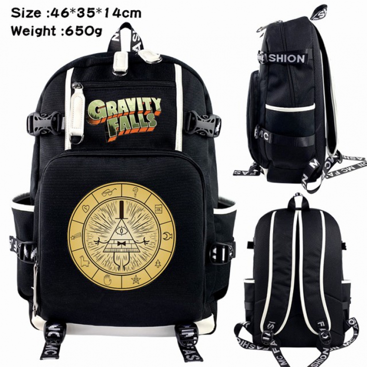 Gravity Falls Anime Backpack schoolbag 46X35X14CM 650G