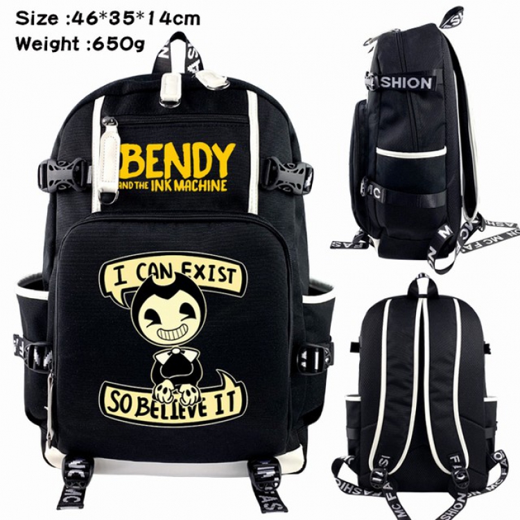 Bendy and ink machin Anime Backpack schoolbag 46X35X14CM 650G