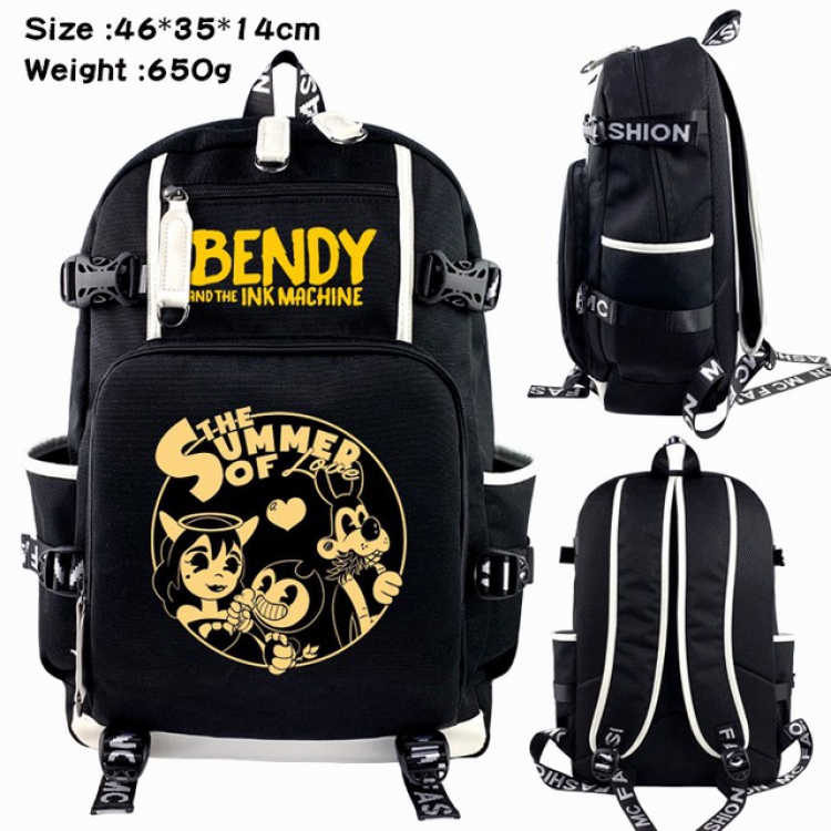 Bendy and ink machin Anime Backpack schoolbag 46X35X14CM 650G