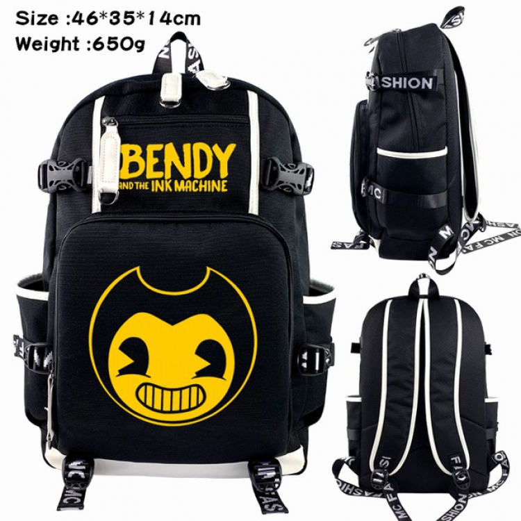 Bendy and ink machin Anime Backpack schoolbag 46X35X14CM 650G