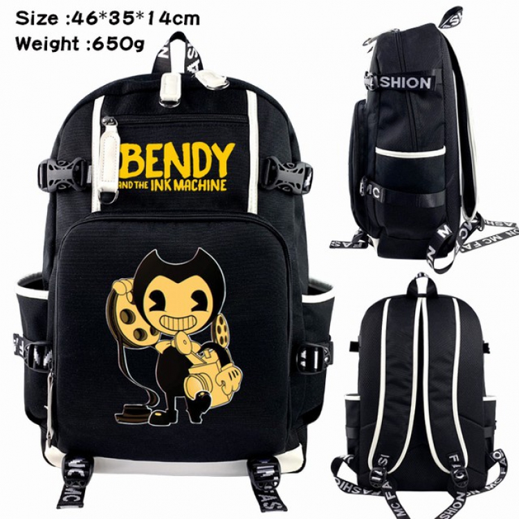 Bendy and ink machin Anime Backpack schoolbag 46X35X14CM 650G