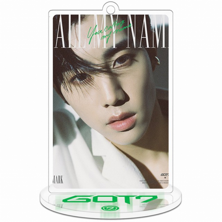 Got7 Mark Rectangular Small Standing Plates acrylic keychain pendant 8-9CM