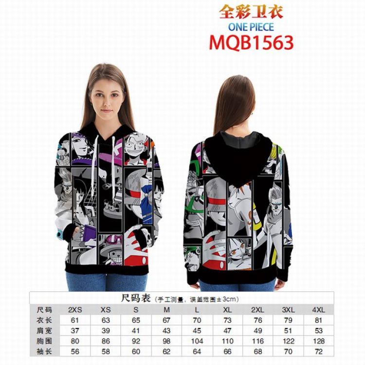 One Piece Full color zipper hooded Patch pocket Coat Hoodie 9 sizes from XXS to 4XL MQB1563