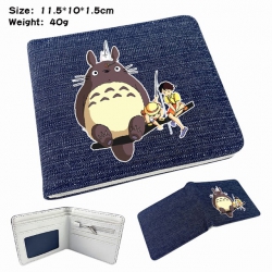 Totoro Anime Printed denim col...