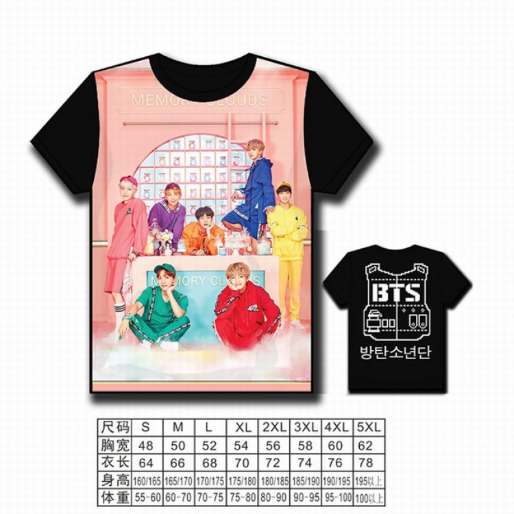 BTS Korean star combination full color printed short-sleeved T-shirt S M L XL 2XL 3XL 4XL 5XL