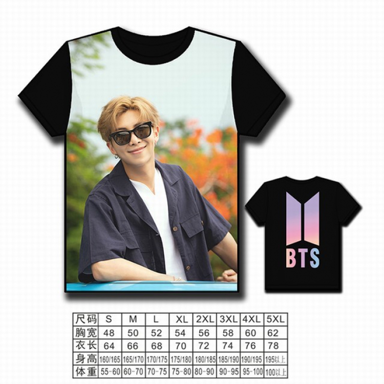 BTS Korean star full color printed short-sleeved T-shirt S M L XL 2XL 3XL 4XL 5XL