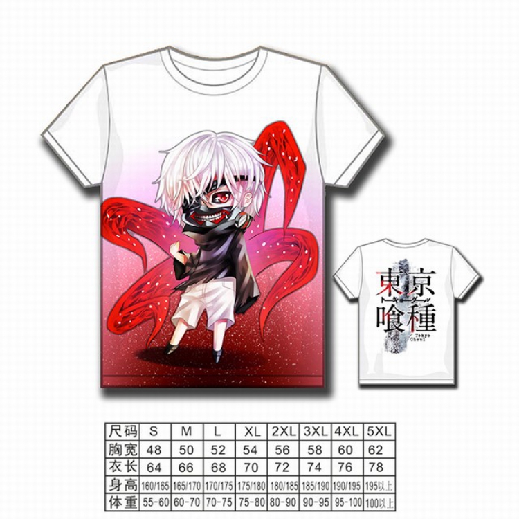 Tokyo Ghoul Full color printed short-sleeved T-shirt S M L XL 2XL 3XL 4XL 5XL NO FILLING