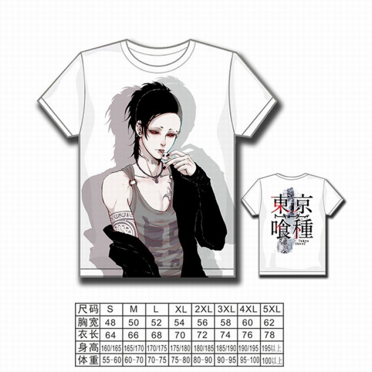 Tokyo Ghoul Full color printed short-sleeved T-shirt S M L XL 2XL 3XL 4XL 5XL NO FILLING