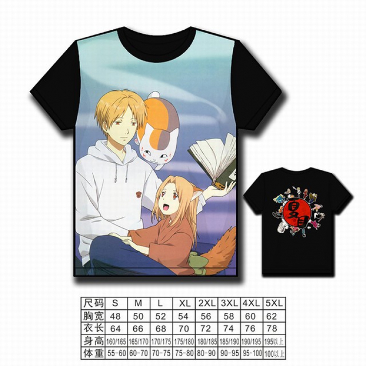 Natsume_Yuujintyou Full color printed short-sleeved T-shirt S M L XL 2XL 3XL 4XL 5XL NO FILLING