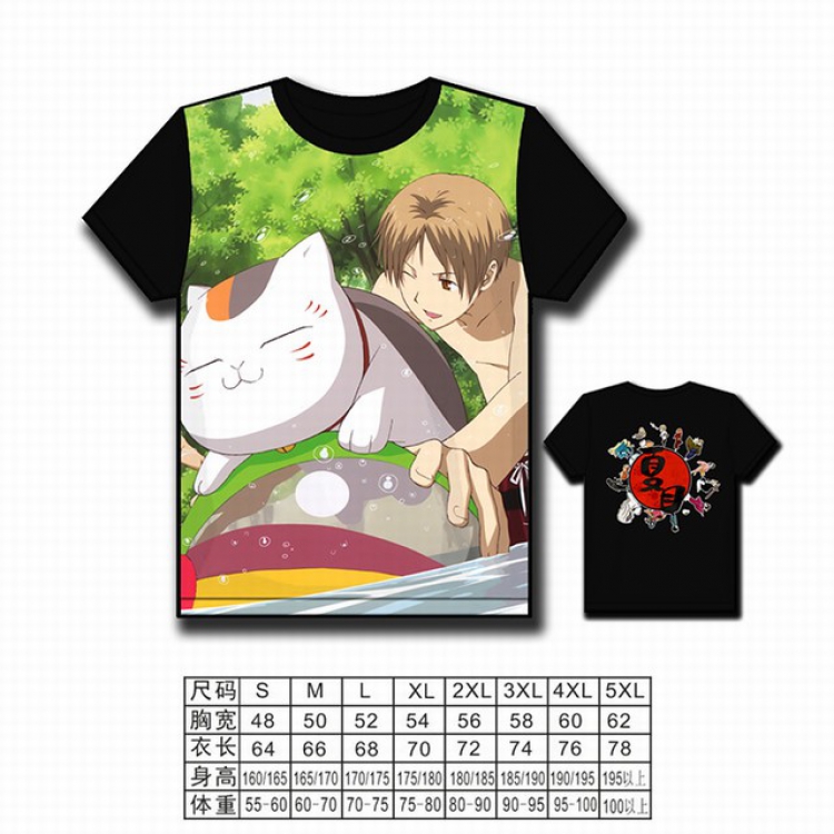 Natsume_Yuujintyou Full color printed short-sleeved T-shirt S M L XL 2XL 3XL 4XL 5XL NO FILLING
