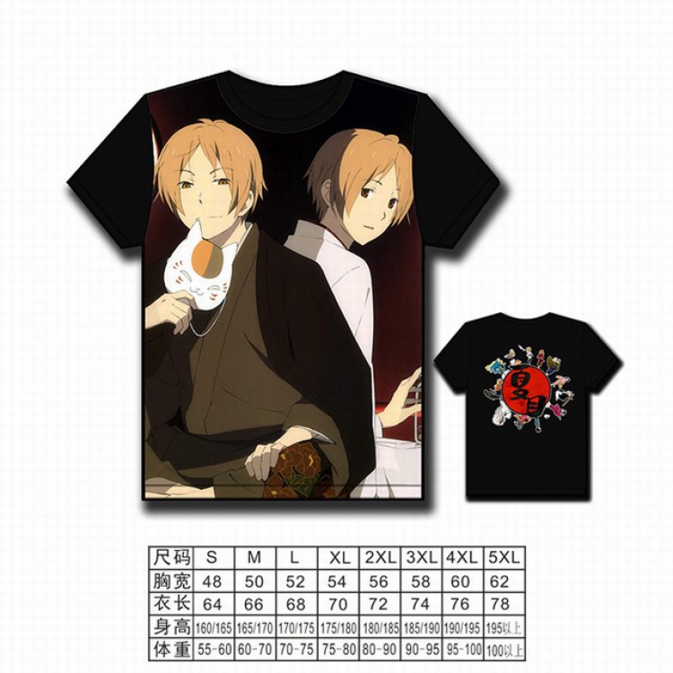 Natsume_Yuujintyou Full color printed short-sleeved T-shirt S M L XL 2XL 3XL 4XL 5XL NO FILLING