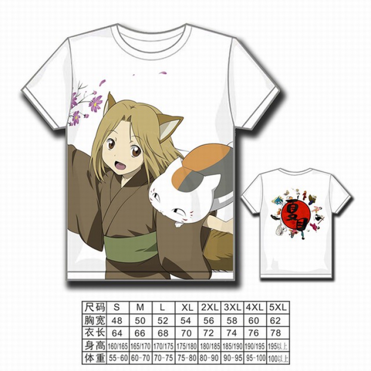 Natsume_Yuujintyou Full color printed short-sleeved T-shirt S M L XL 2XL 3XL 4XL 5XL NO FILLING