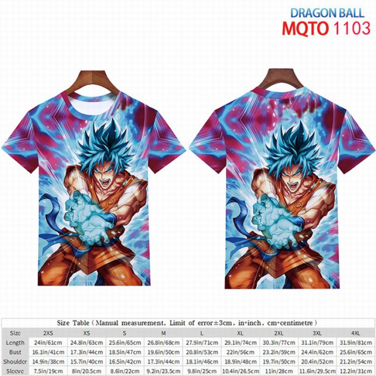 Dragon Ball Full color short sleeve t-shirt 9 sizes from 2XS to 4XL MQTO-1103