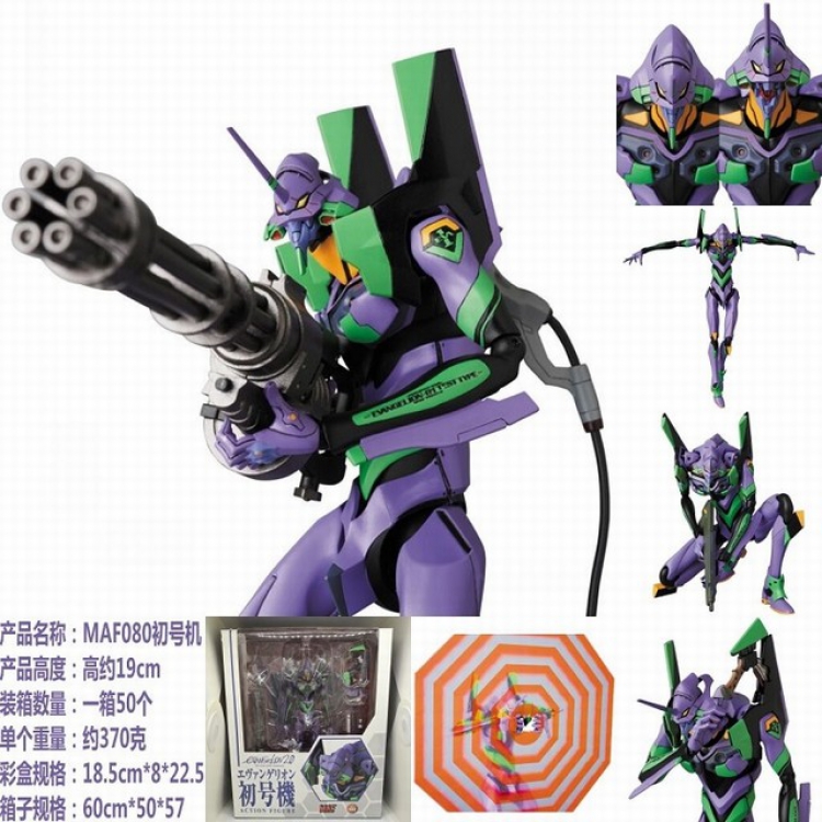 EVA MAF080 EVANGELION-01 Boxed Figure Decoration Model 19CM 370G Color box size:18.5X8X22.5CM a box of 50