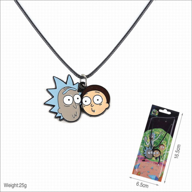  Rick and Morty Necklace pendant 16.5X6.5CM 25G a set price for 5 pcs 