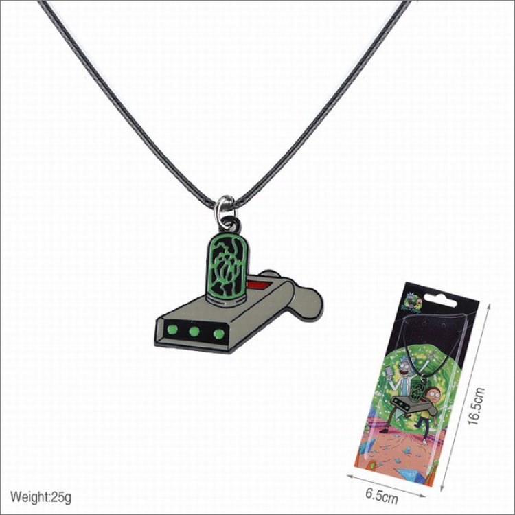  Rick and Morty Necklace pendant 16.5X6.5CM 25G a set price for 5 pcs 