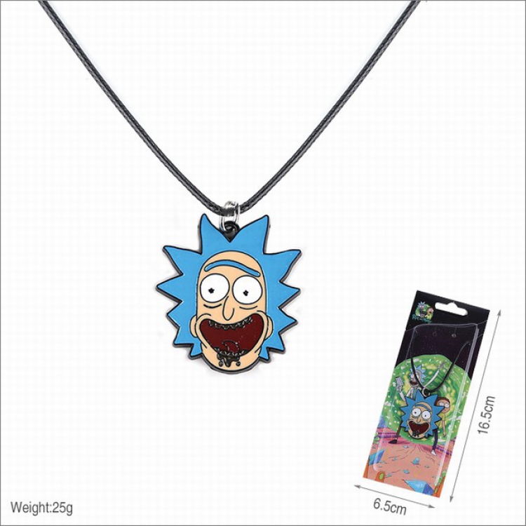  Rick and Morty Necklace pendant 16.5X6.5CM 25G a set price for 5 pcs 