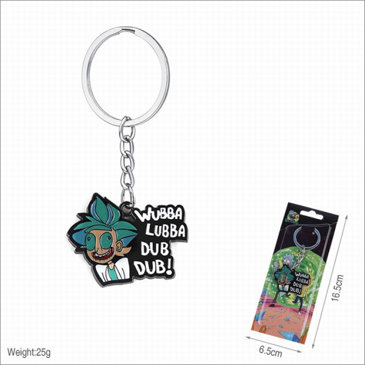  Rick and Morty Keychain pendant 16.5X6.5CM 25G a set price for 5 pcs 