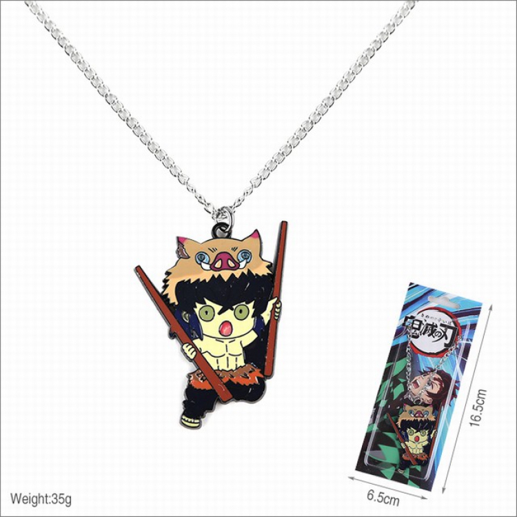 Demon Slayer Kimets Hashibira Inosuke Necklace pendant 16.5X6.5CM 35G a set price for 5 pcs