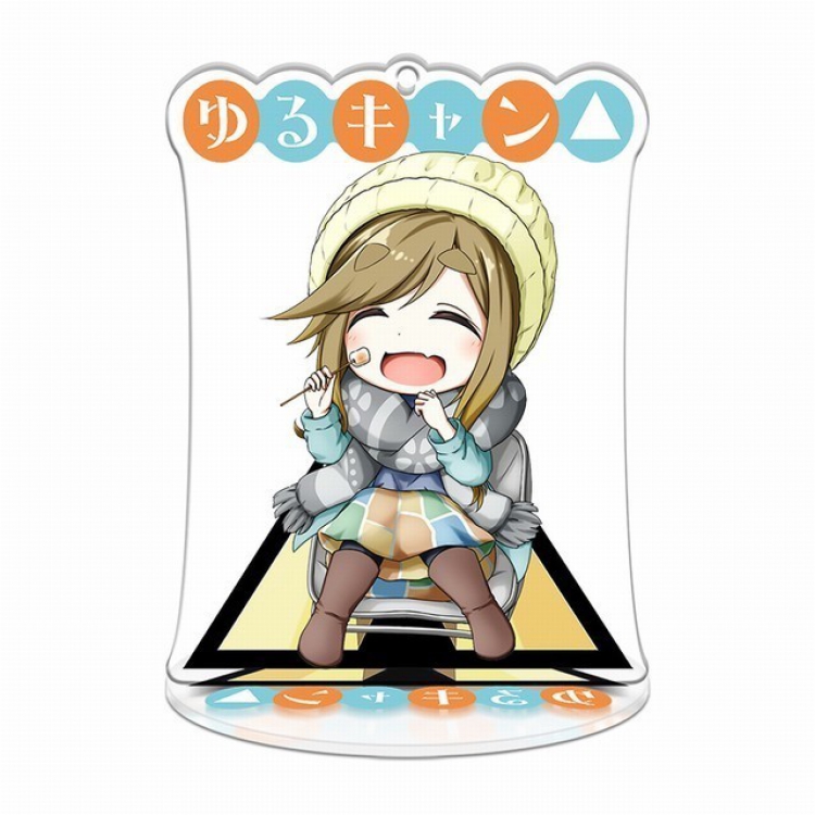 Laid-Back Camp: Room Camp △ Q version soma Small Standing Plates Acrylic keychain pendant 8-9CM
