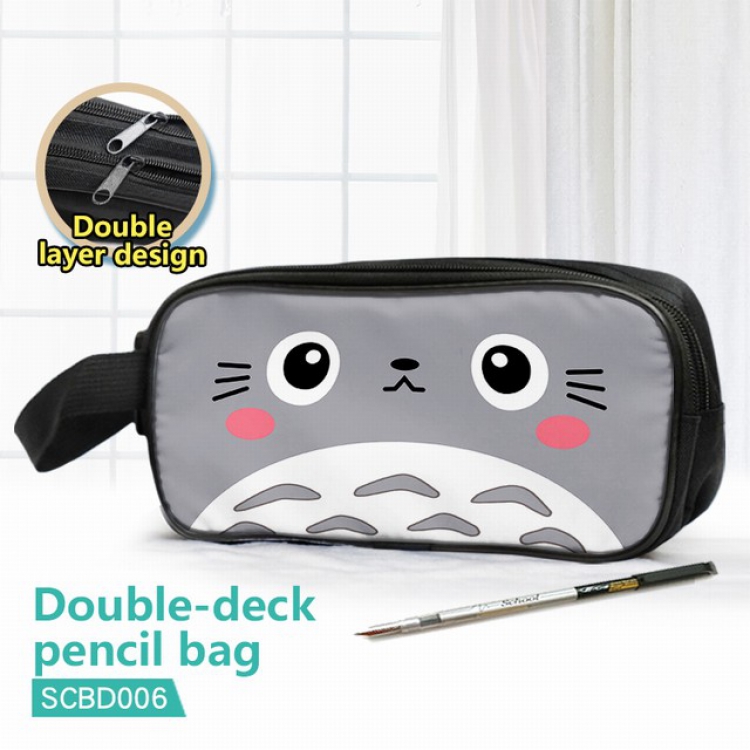 SCBD006-TOTORO Double waterproof pencil case 25X7X12CM