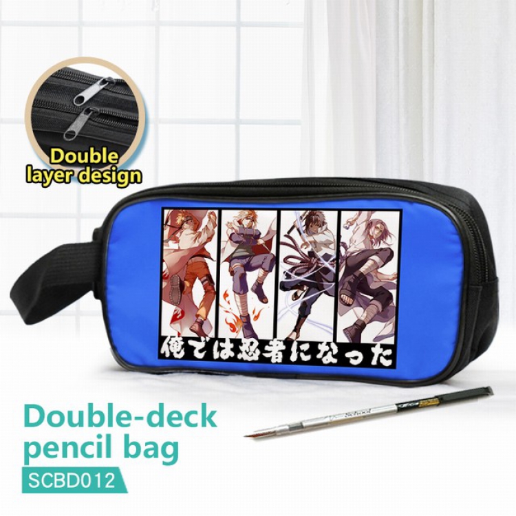 SCBD012-Naruto Double waterproof pencil case 25X7X12CM