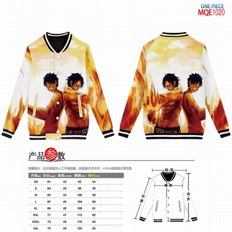 One Piece Full color round neck baseball uniform coat XS-S-M-L-XL-XXL-XXXL-XXXXL MQE1020