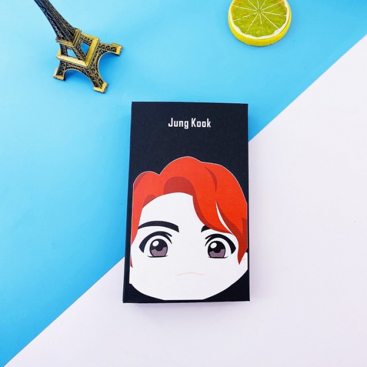 BTS JK Cartoon Sticky Note 9X14.5X2CM 135G a set price for 3 pcs