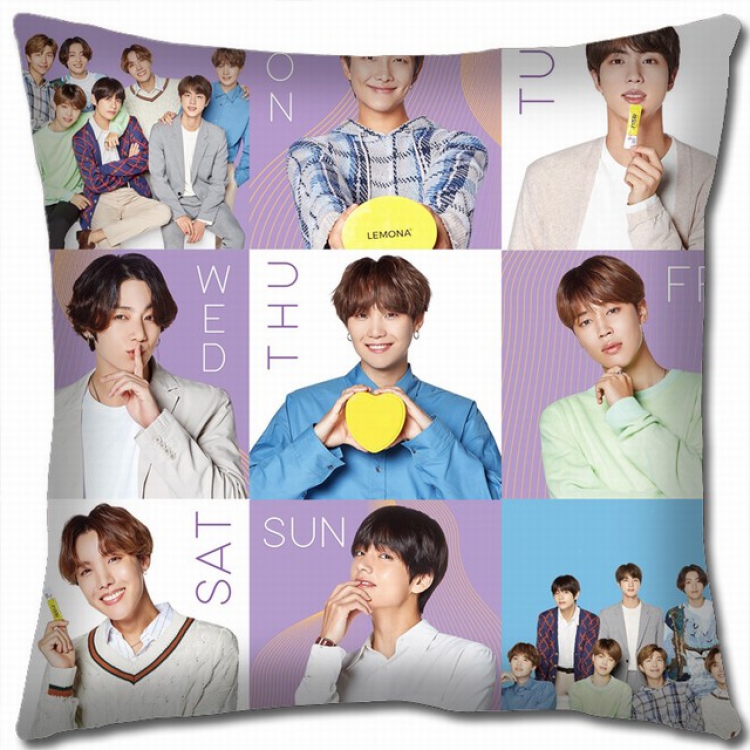 BTS Double-sided full color pillow cushion 45X45CM BS-874 NO FILLING