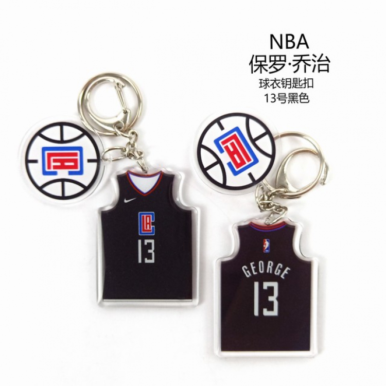 NBA Paul George Popular jerseys Keychain Pendant a set price for 5 pcs