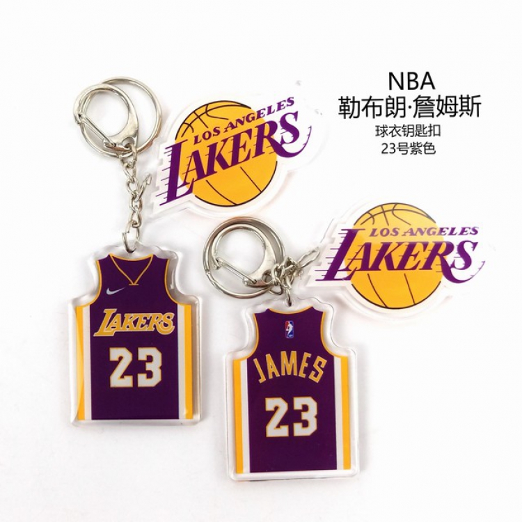 NBA LeBron James Popular jerseys Keychain Pendant a set price for 5 pcs