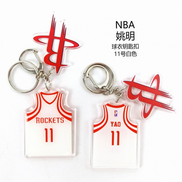NBA Yao Ming Popular jerseys Keychain Pendant a set price for 5 pcs