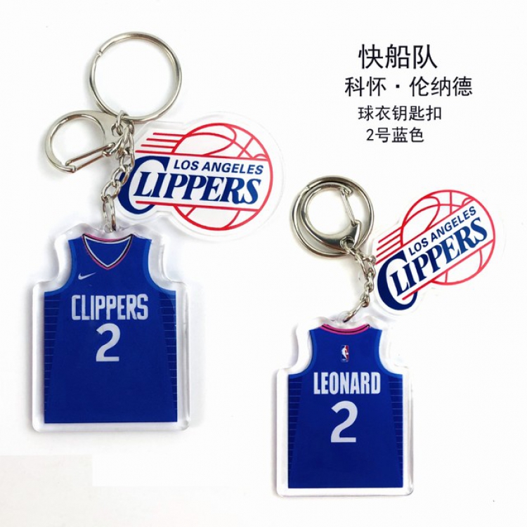 NBA Los Angeles Clippers Kawhi Leonard Popular jerseys Keychain Pendant a set price for 5 pcs